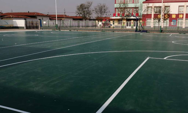 河北籃球場(chǎng)地膠 河北滄州市黃驊市周青莊室外籃球場(chǎng)地膠