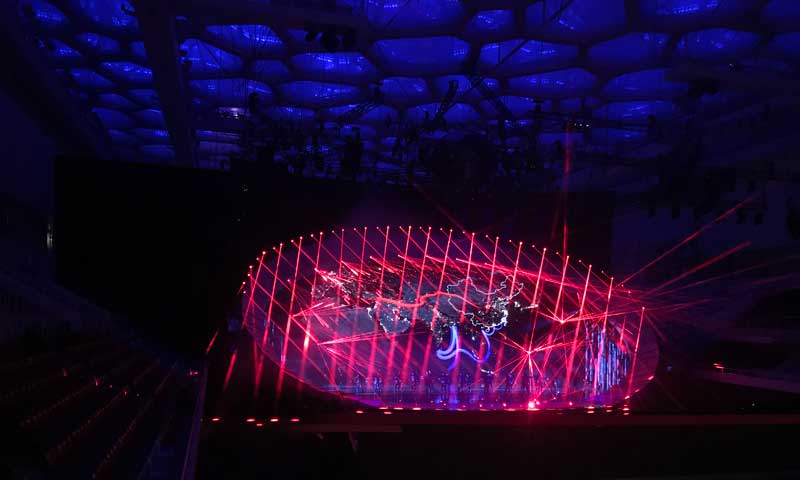 北京水立方仿佛秀舞臺(tái)地板 北京水立方‘仿佛秀’舞臺(tái)地板